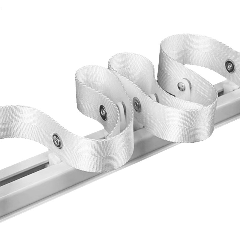 riel de guía de aleación de aluminio grueso silencioso cortina de onda de agua electroforética cortina de riel deslizante de onda tipo S cortina de serpiente