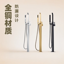 外贸欧美浴室全铜材质浴缸专用洗澡落地水龙头生产厂家产品