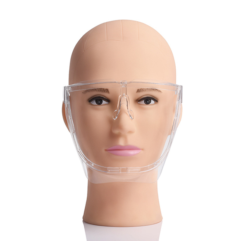 FUENTE fabricante de pantalla facial prevención epidémica máscara de aislamiento transparente aceite de cocina máscara a prueba de salpicaduras saliva máscara protectora a prueba de salpicaduras