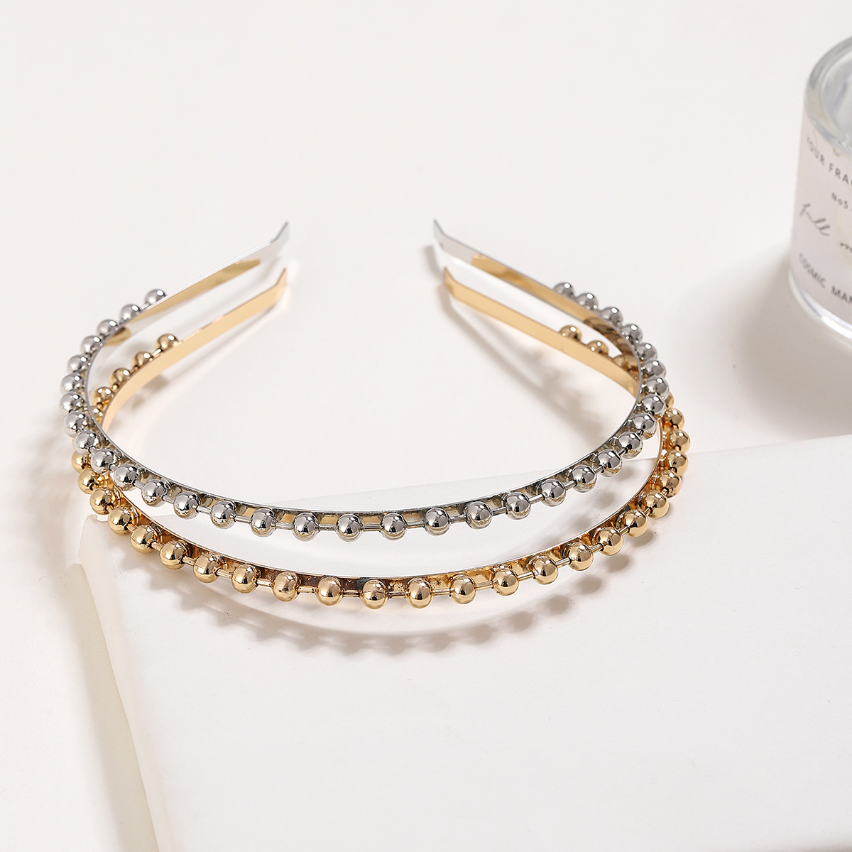 Transfronterizo estilo europeo y americano elegante simple ronda diadema de metal versátil personalidad moda hecha a mano accesorios para el cabello diadema para Mujeres Nuevo