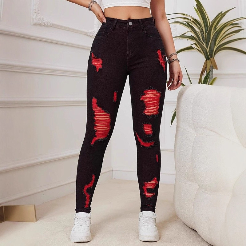 Xintang Denim's New High-Waisted Skinny Jeans for Women, Slim Fit, Tight-Fitting Pencil Pants with Butt-Lifting and Stretchy Features for Export