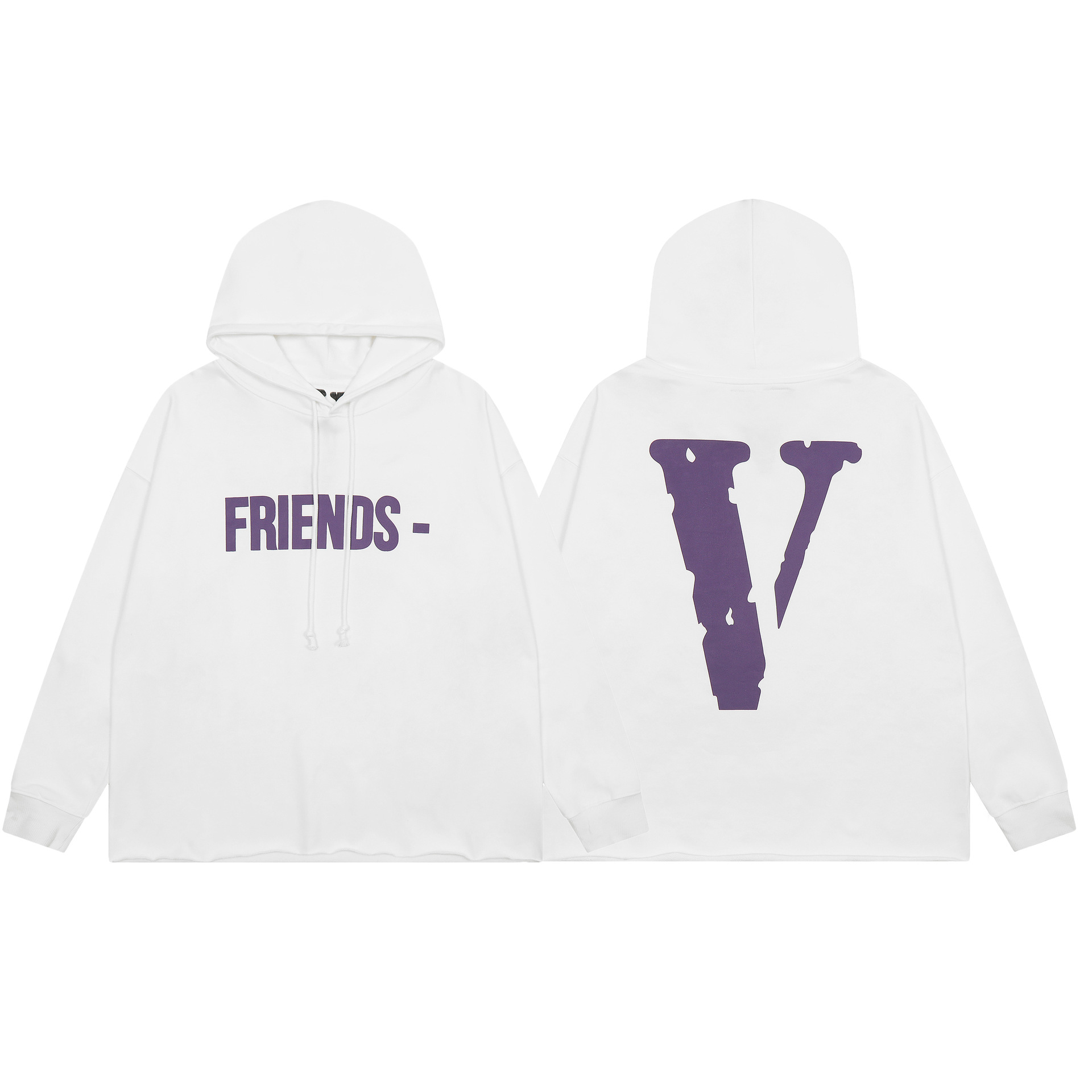 Exterior solo Vlone FOG mosaico AMIGOS elemento estilo Americano grande V serie con capucha suéter pesado