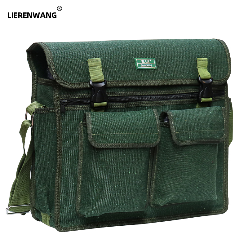 Kit de herramientas eléctricas ultra gruesas lienzo grande grosor multifuncional mantenimiento de la bolsa de herramientas de decoración del hogar portátil resistente al desgaste pequeño carpintero