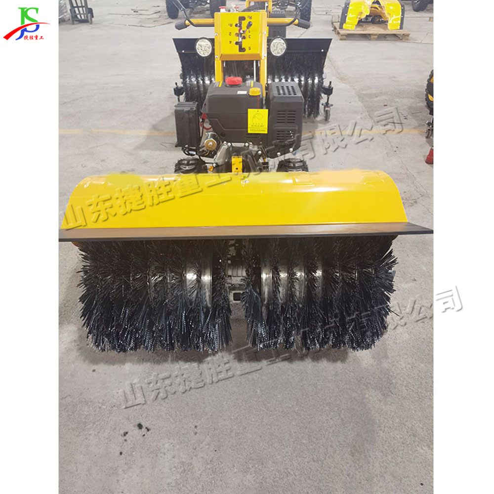 Propiedad doméstica de la comunidad invernadero limpiador de nieve pequeño empujador de nieve de gasolina cepillo rodante limpiador de nieve