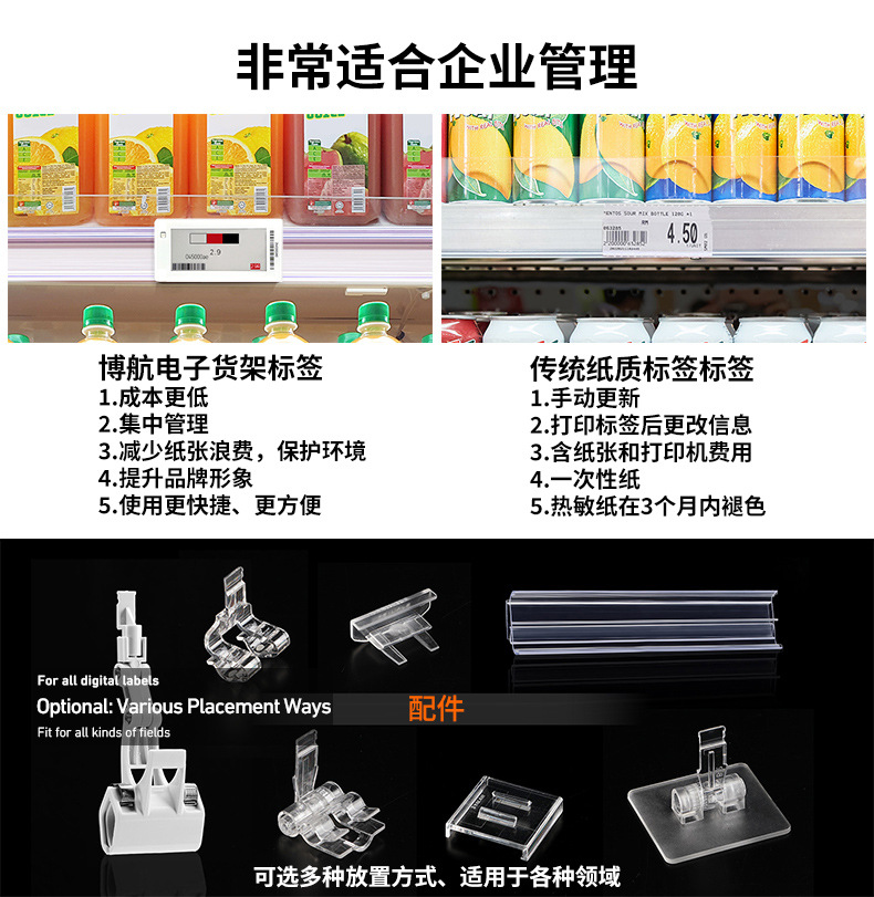 电子标签墨水屏 智能环保电子价签 商品标价签超市货架签 博航-阿里巴巴