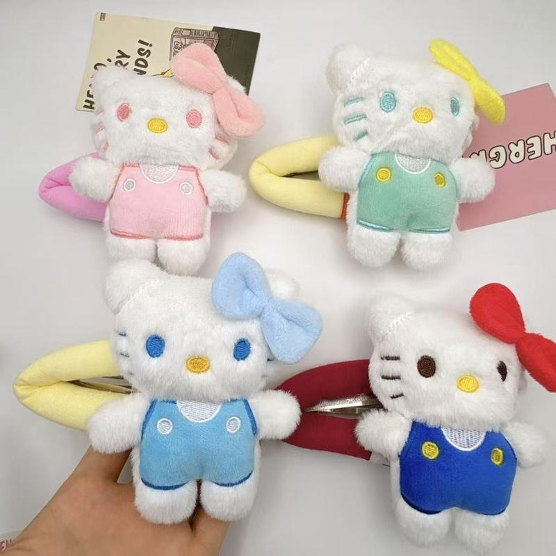 批发大号毛绒猫咪KT公仔掰掰夹发夹可爱百搭女孩刘海侧边夹发饰潮|undefined