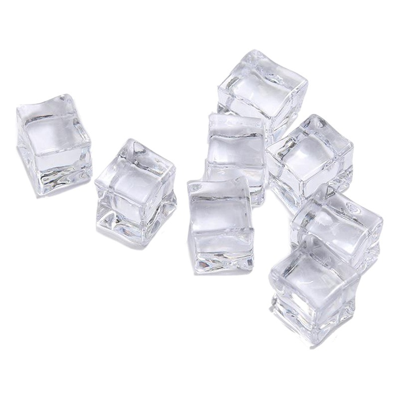 HIELO falso cuadrado de Simulación Cubo de Hielo acrílico Cristal de piedra de plástico transparente de hielo falso partículas de vino tinto shooting alegría apoyos