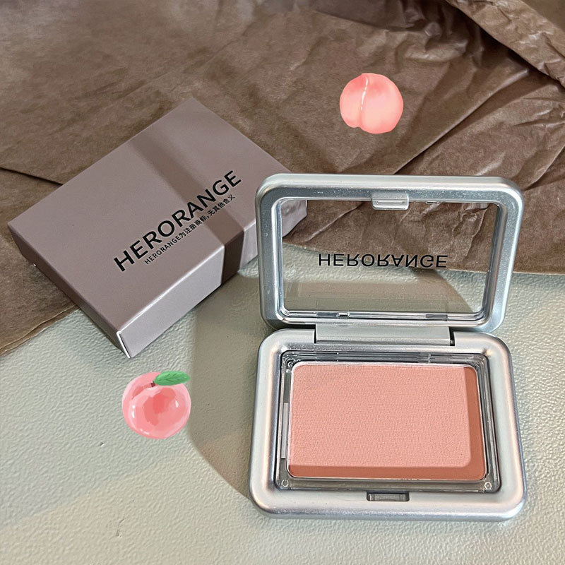 HERORANGE~slightly drunk atmosphere powder blusher blood rose transparent shell mother raw olive skin day dish lasting natural