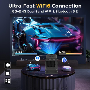 Jy-530 Barrel Mini Bracket Projector Android Hd 1080P Home Theater Portable Mobile Phone Projection