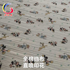 苏州涂料直喷数码印花加工全棉涤棉混纺竹纤维亚麻人棉梭织