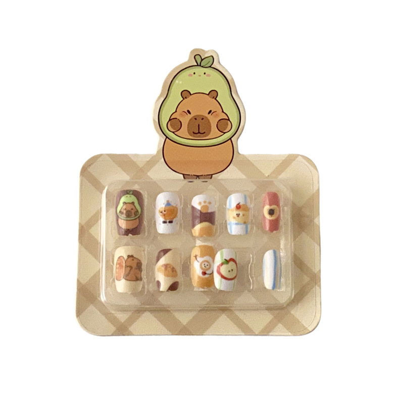 Nuevo capibara niños divertidos diy lindo divertido usar pegatinas de uñas pegatinas decorativas