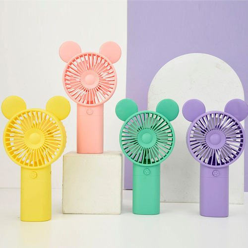 USB charging flower handheld convenient fan cartoon crown souvenir gift LOGO small fan factory direct sale