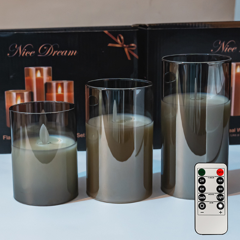 Vela LED 3D con efecto llama y control remoto