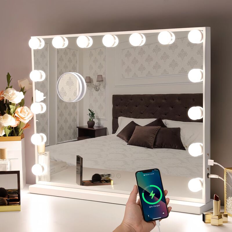 Amazon Cross-Border Hollywood Led Smart Makeup Mirror Desktop Bulb with Light Bulb Mirror Fill-In Light Makeup Mirror