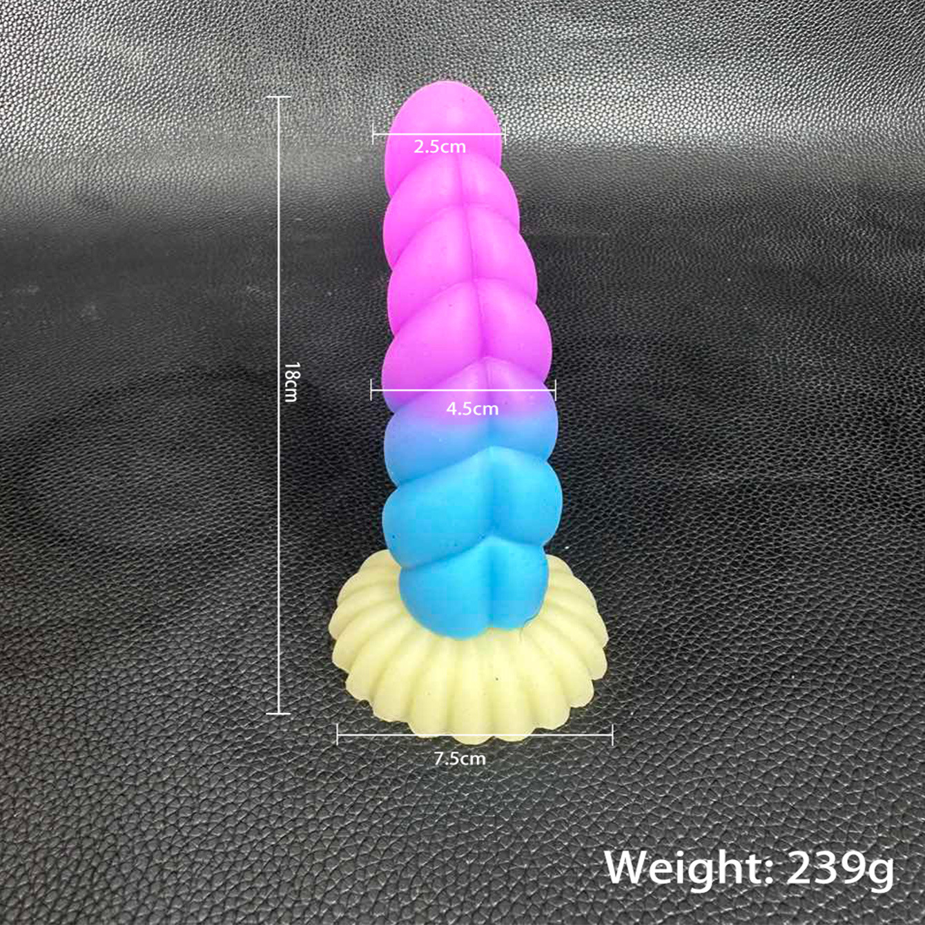 Jiuai Silicone Dildo for Adults, Small Anal Plug Style, Colorful Silicone — detail image 6