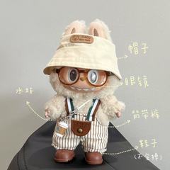 潮牌背带裤套装可爱娃衣一代二代三代通用马卡龙坐派对娃娃衣服