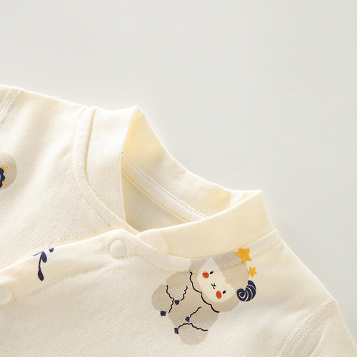 Baby pajamas underwear pure cotton spring and autumn high waist belly protection newborn split set baby autumn clothes and autumn pants base clothes