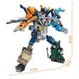 Один кусок из 10 юаней для розничных продаж, совместимый с строительными блоками LEGO Panlos военные 2 варианты робота строительные блоки