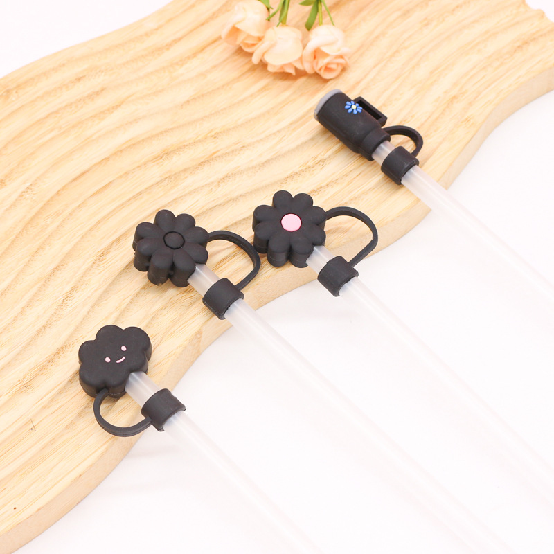 Transfronterizos de gran calibre 10mm tapa de paja serie negra estereoscópica tapón de polvo de paja stanley manga de paja stock