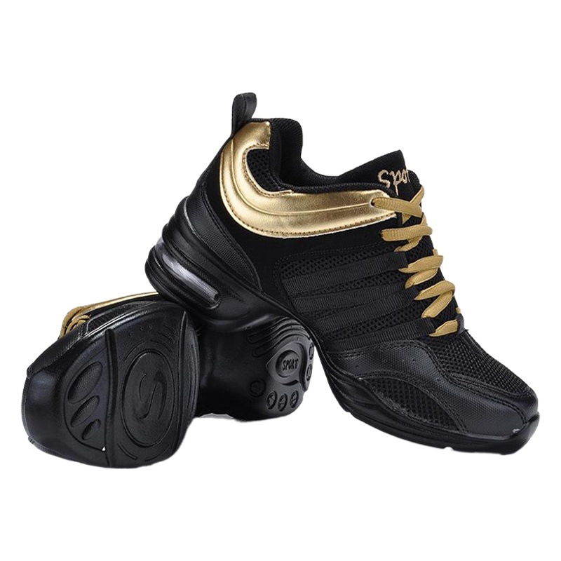 Nuevos zapatos de mujer modernos cómodos de malla transpirable zapatos de baile de mujer de moda zapatos de baile cuadrados de aumento de altura inferior suave zapatos de baile