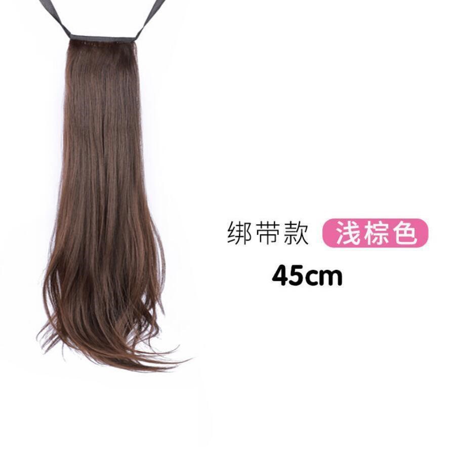 Clip de pelo artificial alta Cola de Caballo peluca hembra natural micro-volumen simulación luz Correa peluca Cola de Caballo trenza al por mayor