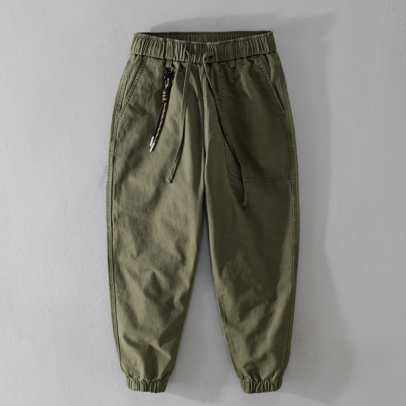 Autumn Men's Clothing Ami Khaki Simple Cargo Pants Loose and Comfortable Youth Trendyy Young Leggings 7622