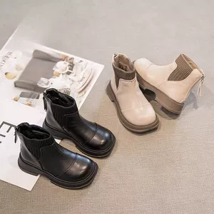 Martens детские демисезонные утепленные удерживающие тепло нескользящие короткие сапоги мягкая подошва