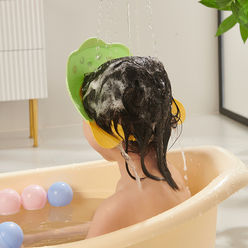Sombrero de retención de agua para niños, gorro de ducha impermeable, artefacto de champú para bebés, lavado de cabello para niños, gorro de champú para baño