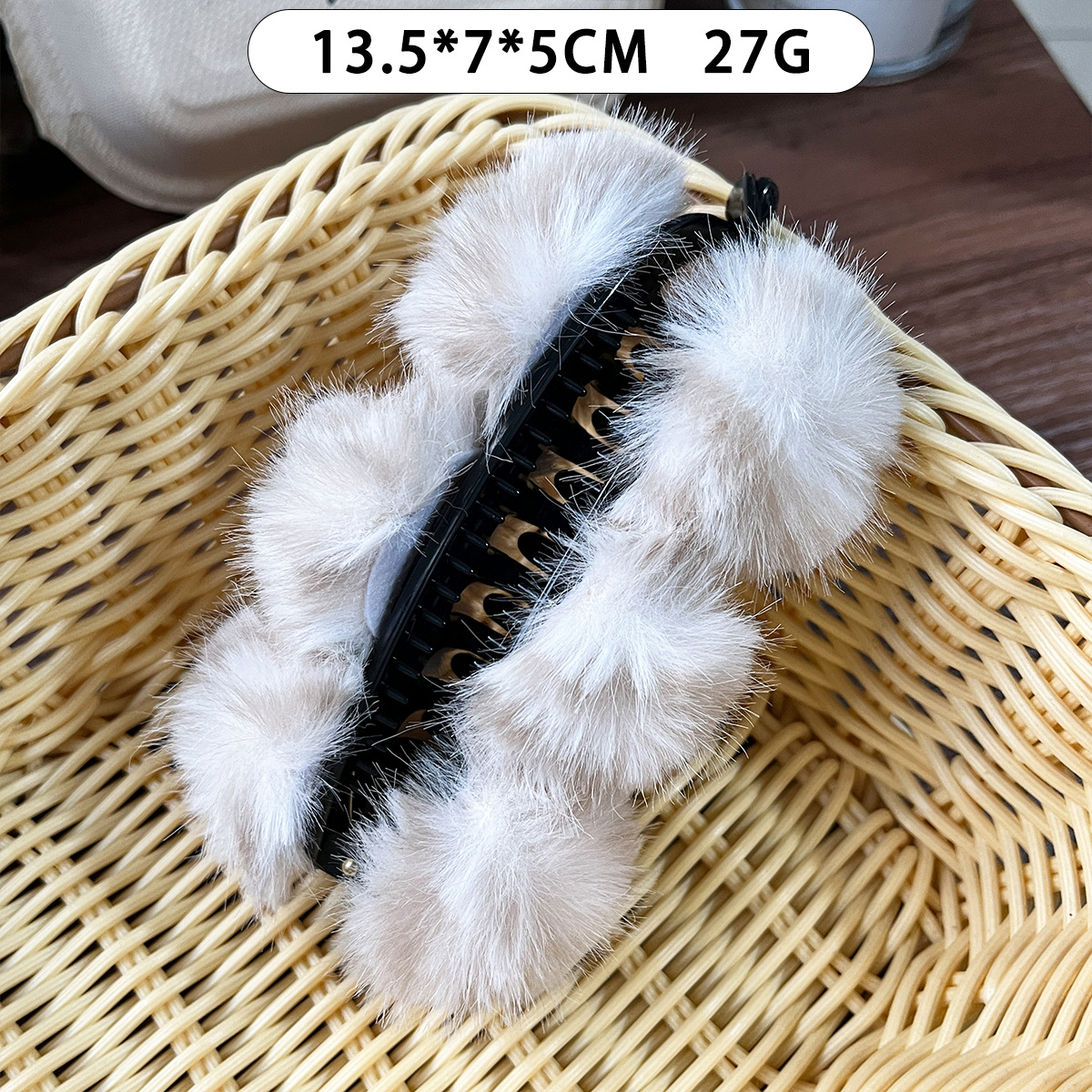 Tigre estriado bola de cabello banana de cabello de invierno y otoño, cabello de cabello japonés y coreano perezoso temperamento de alto nivel detrás de la cabeza agarrar clips adornamiento para el pelo