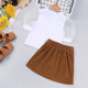 2022 new spring and summer foreign trade children's clothing European and American children's suits mesh puff short-sleeved skirt two-piece wholesale