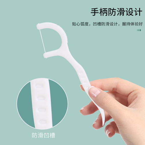 Ultra-fine polymer thin slippery dental floss stick disposable care arch family bag toothpick floss portable dental floss pick