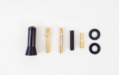 Car Antenna Signal Carbon Fiber Antenna Car Radio Antenna Metal Aluminum Short and Long Antenna Modification Accessories Decoration (vehicle antenna) - 35cm-black-opp-bag
