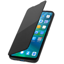 适用传音SAM A325G手机壳翻盖黑金纯色A52 A72简约手机套