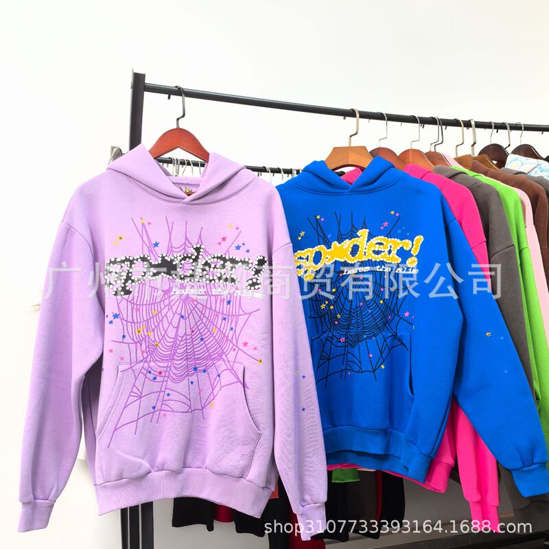 Sp5der高品質ハイエンド欧米ヒップホップ歌手同型フォーム素材男女カップル向けフーディースウェットシャツ|undefined