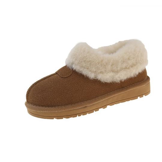 Mao Mao Snow Boots Women's Fur One Women's 2024 New All-match Winter fleece-lined Thickened Warm Casual Large Cotton Shoes