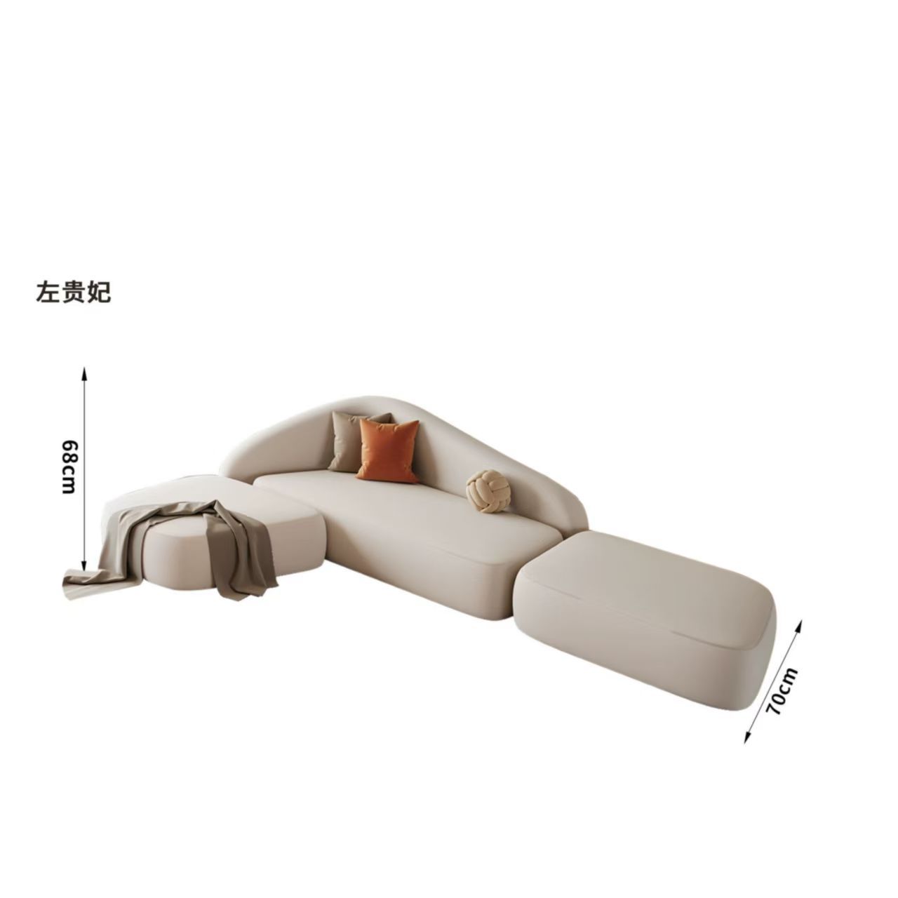sofá de recepción de lujo ligero de esquina curva de forma especial sala de estar sala de salón de belleza de lujo ligero sala de estar combinación de sofá de recepción