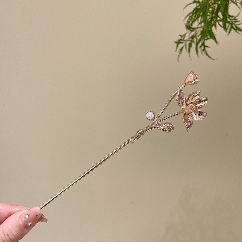 Estilo antiguo borla horquilla de las mujeres nuevo estilo chino mapache Han accesorios de ropa de alta calidad updo pelo Maxi falda horquilla paso agitar tocado