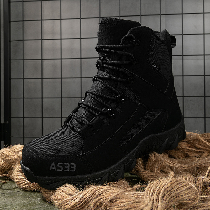 Botas de entrenamiento deportivas transfronterizas de gran tamaño al por mayor botas de entrenamiento deportivo para hombres y mujeres cómodas y transpirables al aire libre caminatas en el desierto botas tácticas de montaña