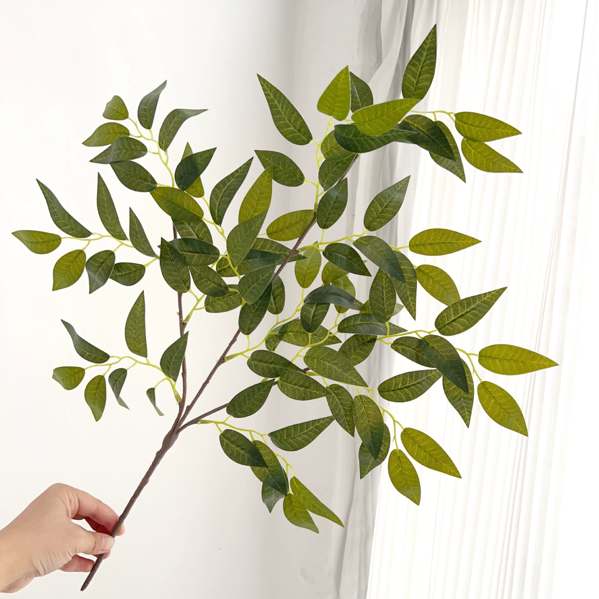 Искусственный французский баньян вяз лист фасоли цветок лист мармелад лист чувствительная к руке клейкая ткань поддельная ветка садовый пейзаж украшение зеленое растение