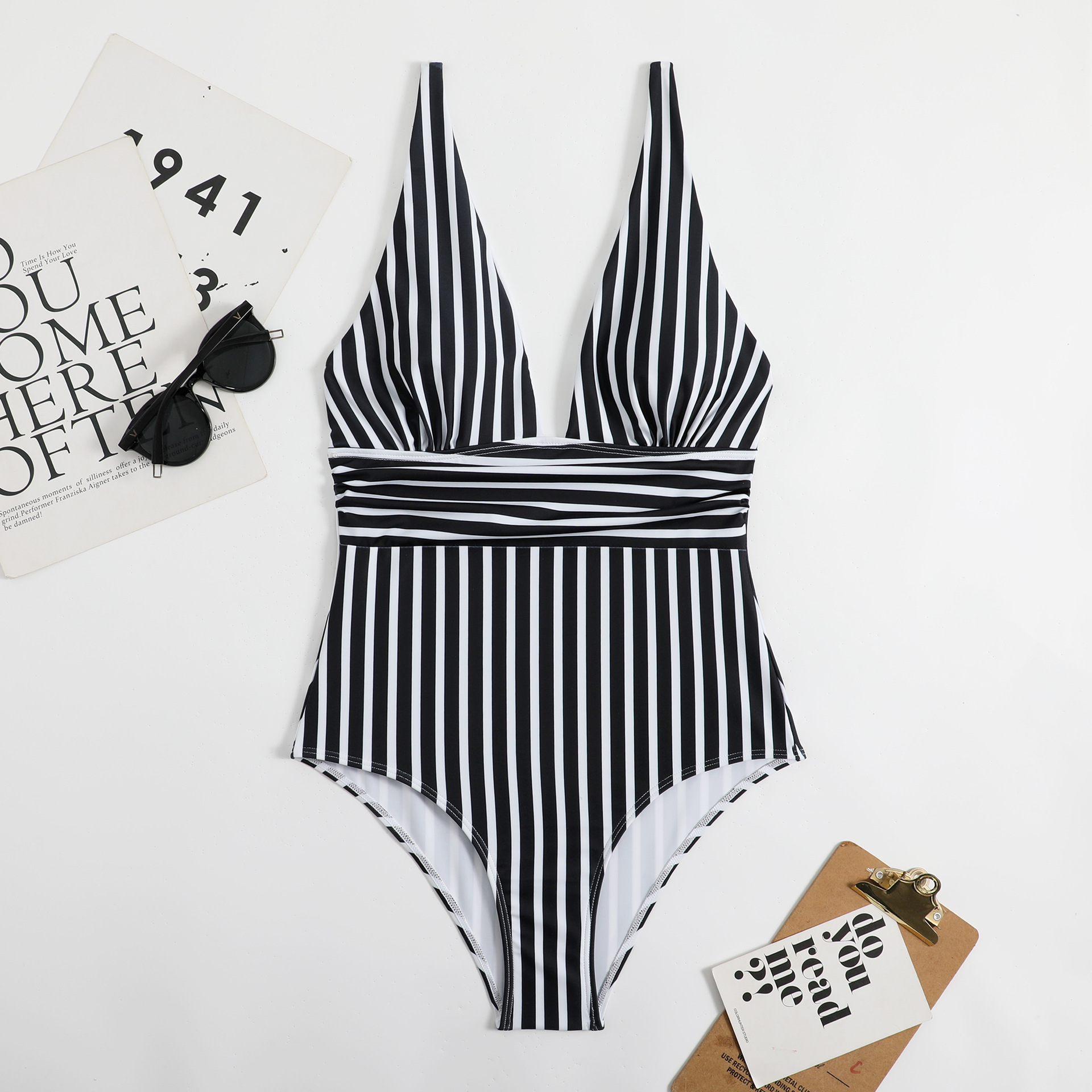 Women's Sexy Stripe 1 Piece One Piece Swimwear display picture 9