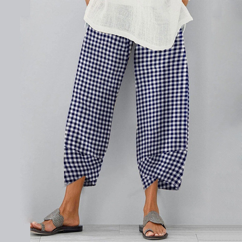 Lino de bambú 2023 nueva primavera suelta moda Impresión digital directa la fábrica pantalones casuales verano