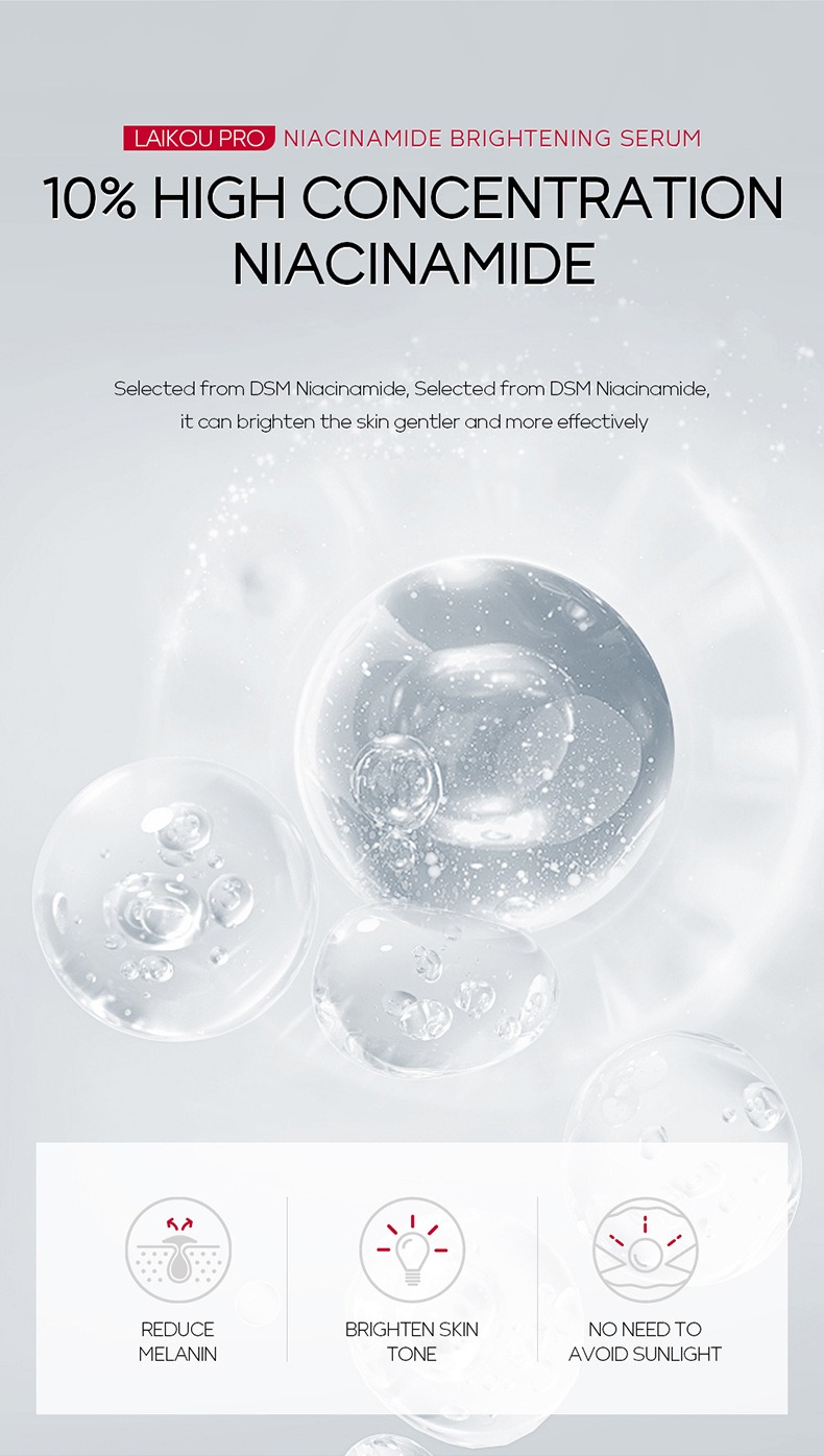 The cross-border new product, Laikou PRO Niacinamide Brightening and Hydrating Essence 17ml, is available from a skincare and cosmetic manufacturer undefined