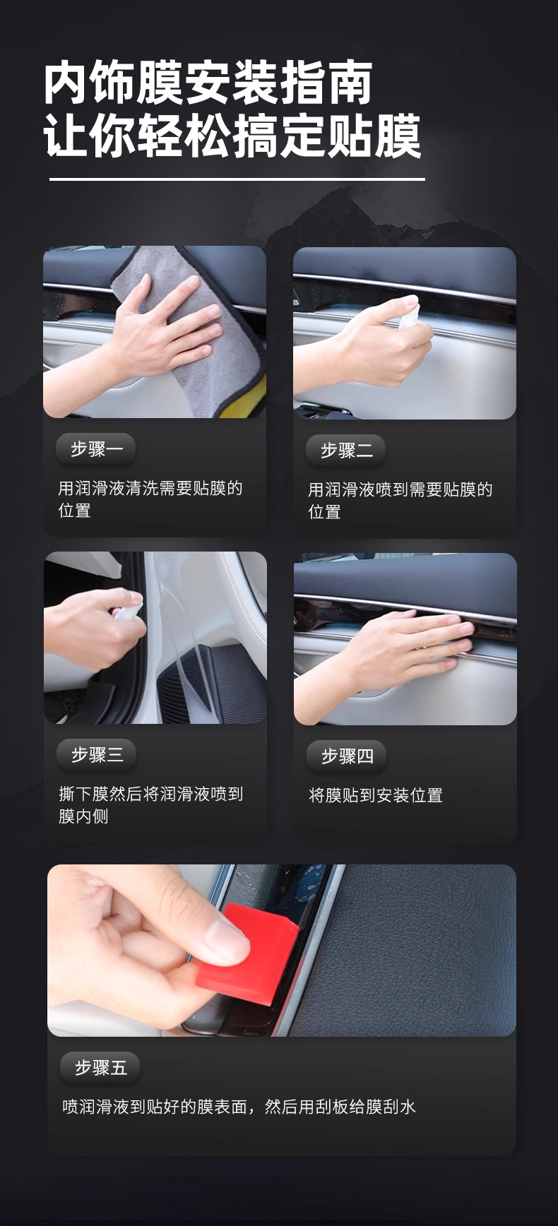 Geely Galaxy Starlight 8/E8/E5 Starship 7/L6/L7 Interior Window Lift Button Protection Film Supplies