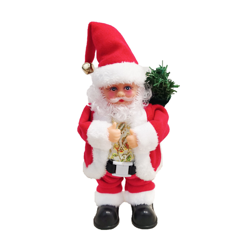 Nuevo diseño de escena de Navidad decoraciones de Navidad regalos de vacaciones bailando hip música eléctrica Santa Claus