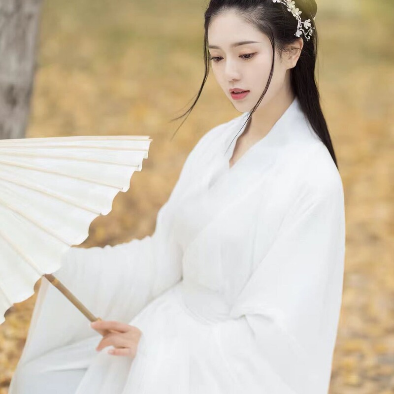 Chivalrous ancient costume Hanfu women's ancient style red face Wei and Jin style floating fairy style Chinese style super fairy waist skirt big sleeve shirt