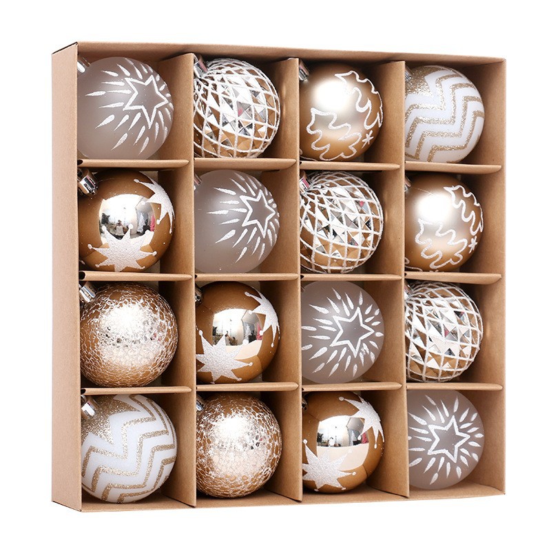 Bola de Navidad transfronteriza 6cm 24 cajas de champán platino árbol de navidad decoraciones de ambiente navideño