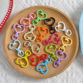 桃心diy水晶烤漆金色爱心五角星钥匙扣配饰挂件 DIY新款个性饰品