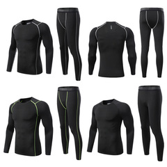 成人兒童緊身衣套裝 男女跑步速干健身衣打底衫褲 比賽訓練服