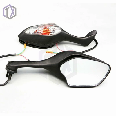 Applicable to Honda Parts CBR1000RR 08-16 VFR1200F Motorcycle Reversing Reflective Rearview Mirror (Motorcycle rearview mirror) - non-foldable-transparent-cover