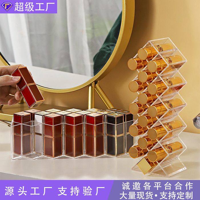 물고기 모양의 수직 립스틱 스토리지 랙 립스틱 스토리지 박스 화장품 스토리지 박스 디스플레이 랙 립 유약 립스틱 랙